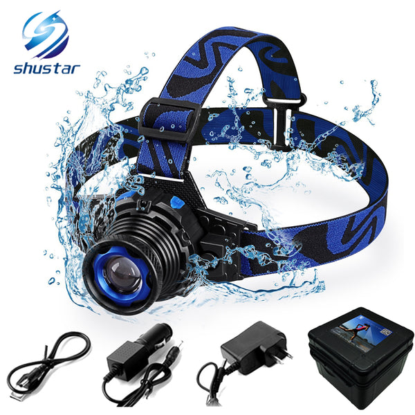 Fantastic Rechargeable Waterproof LED Headlamp for Hunting, Cycling, Fishing, Running, Camping, Working, Climbing.