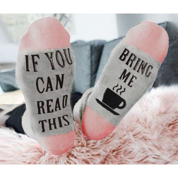"Bring Me Coffee" Funny Socks "Unisex"