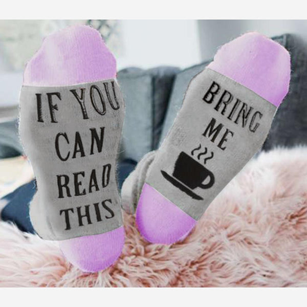 "Bring Me Coffee" Funny Socks "Unisex"