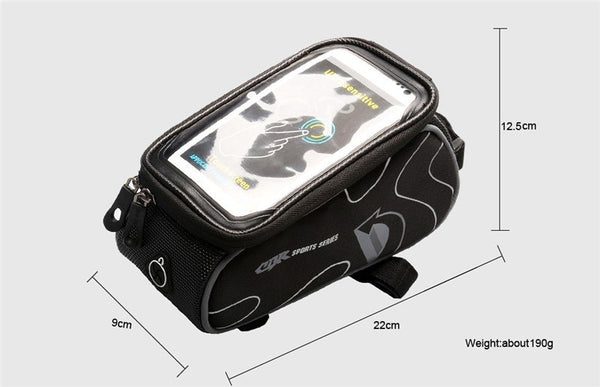 Waterproof Handlebar Pouch For Your Touchscreen Phone And GPS Navigation + Storage Pouch