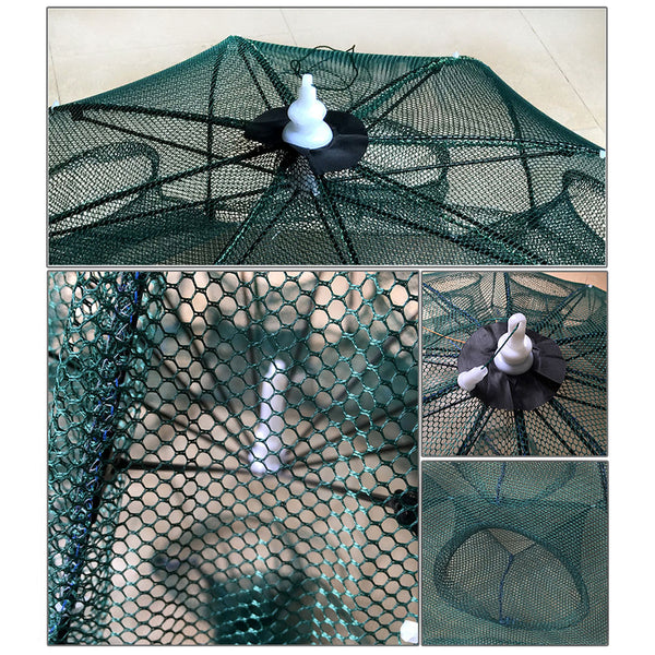 Strengthened Multi Hole Automatic  Foldable Fishing Net, Shrimp Cage, Crab Fish Trap, Cast Net