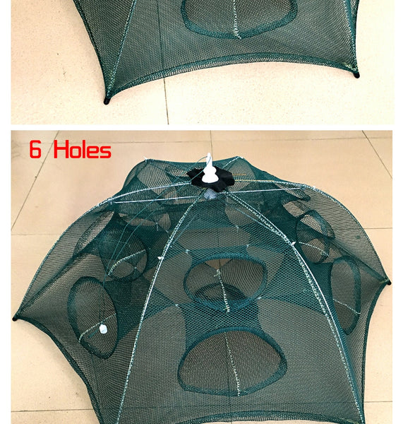 Strengthened Multi Hole Automatic  Foldable Fishing Net, Shrimp Cage, Crab Fish Trap, Cast Net