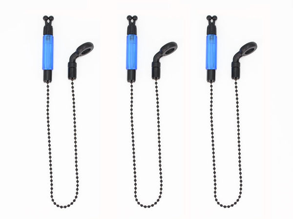 3 Fishing Bite Alarms Come Complete In Their Own Zipped Case With 3 Blue Swingers