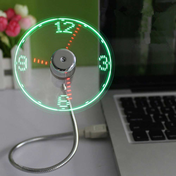 USB Fan With A LED Clock, Temperature Display,/ Time Display/ For laptop PC Notebook.