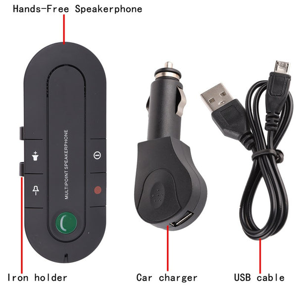 Wireless Bluetooth Handsfree Car Speakerphone+ MP3 Music Player for SmartPhone