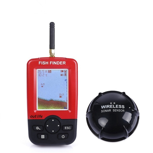 Portable Depth Fish Finder with 100 M Wireless Sonar Echo Sounder for Lake Sea or River Fishing