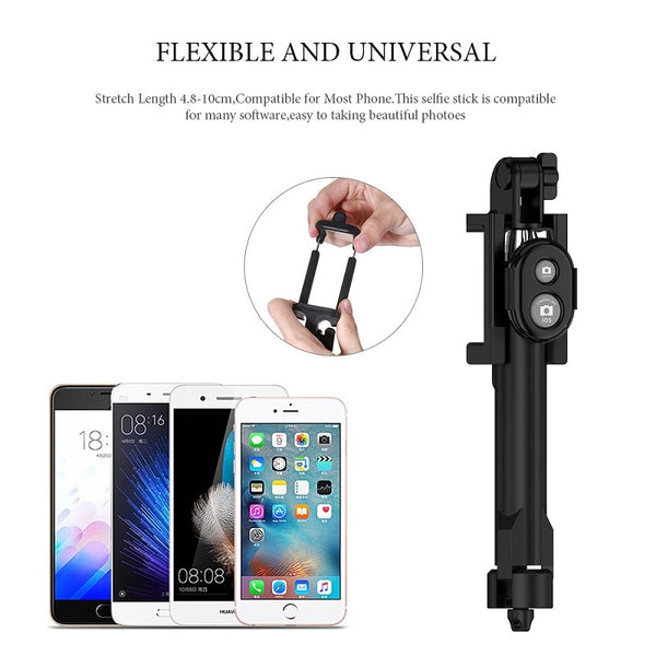 Bluetooth Selfie Sticks With a Built in Tripod and a Detachable Remote Control-PR