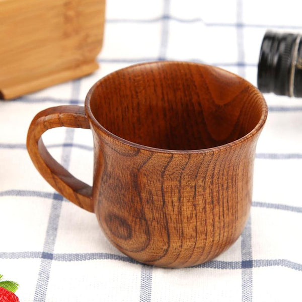 Retro Wooden Coffee Cup Made From Jujube Wood